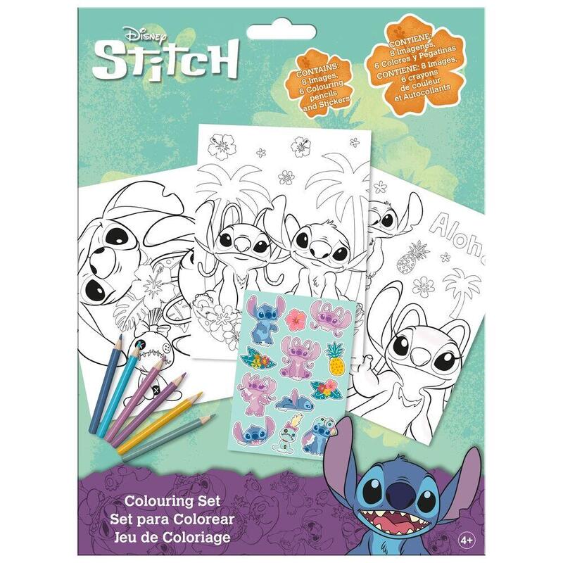 Pack De 24 Unidades - Set Colorear Pegatinas Stitch Disney