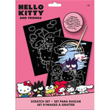 Pack De 24 Unidades - Set Papeleria Scratch Art Hello Kitty And Friends