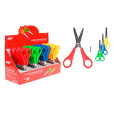 Pack De 24 Unidades - Tijeras Escolares, Hojas Inox Con Regla, 13 Cm, Colores Surtidos, 24 Uds