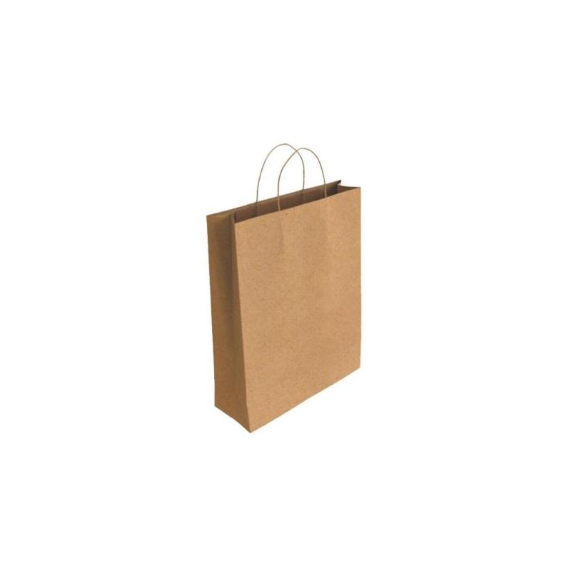 Pack De 25 Unidades Bismark Bolsa De Papel Kraft - Medidas 37x12x27cm - Marron