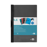 Pack De 25 Unidades - Carpeta Dossier Pinza Lateral Pp Din A 4 Negra