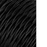 Pack De 25 Unidades - Carrete Cable Textil Trenzado H03vv-F 2 X 0,75 Mm² Negro, 25 M