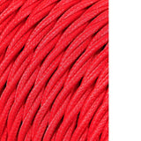 Pack De 25 Unidades - Carrete Cable Textil Trenzado H03vv-F 2 X 0,75 Mm² Rojo, 25 M