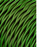 Pack De 25 Unidades - Carrete Cable Textil Trenzado H03vv-F 2 X 0,75 Mm² Verde, 25 M