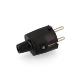 Pack De 25 Unidades - Clavija De Goma 10/16a 250v T/Tl Ip44 4,8mm Negra (Retractilada) Edm