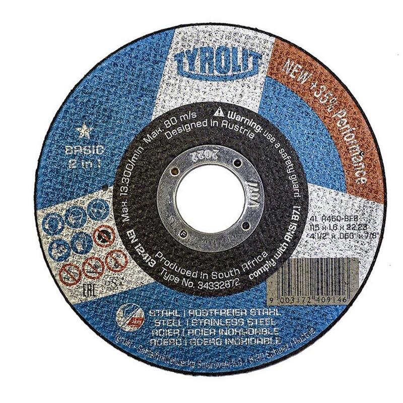 Pack De 25 Unidades - Disco De Corte Plano 41c Ø115x1,6x22,23 A46q-Bfb Tyrolit