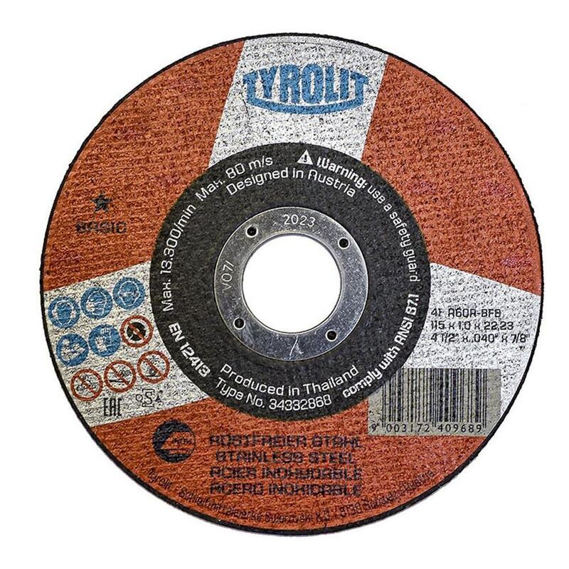 Pack De 25 Unidades - Disco De Corte Plano 41c Ø115x1x22,23 A60r-Bfb Tyrolit