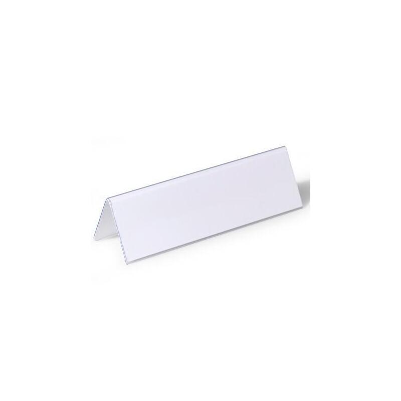 Pack De 25 Unidades Durable Portanombres De Mesa 61x210mm Transparente