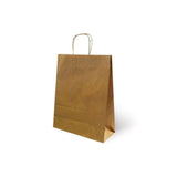 Pack De 25 Unidades Fama Bolsa De Asa Retorcida 125gr 26x10x35cm Papel Kraft
