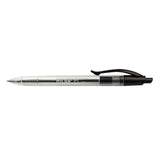 Pack De 25 Unidades Milan P1 Boligrafo De Bola Retractil - Punta Redonda 1mm - Cuerpo Transparente - Color Negro
