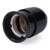 Pack De 25 Unidades - Portalámparas Baquelita Interior Cerámico E27, 4 A 230 V, Negro, Ø43 X 65 Mm (Retractilado)