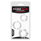 Pack De 3 Anillos Para El Pene Power Plus Triple Transparentes