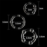 Pack De 3 Anillos Para El Pene Power Plus Triple Transparentes