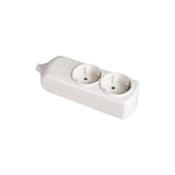 Pack De 3 Unidades - Base Bipolar 2 Tomas T/Tl 10/16a 250v Color Blanco Solera 8002