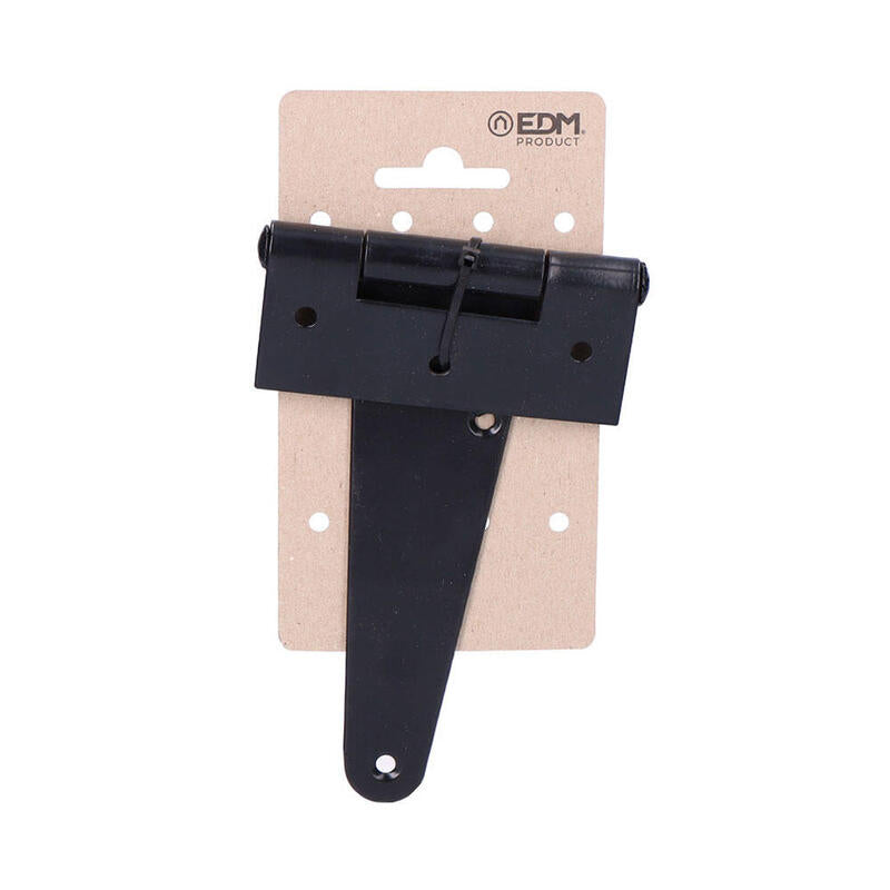 Pack De 3 Unidades - Bisagra Forma T 130 X 90 Mm Hierro Negro Epoxy