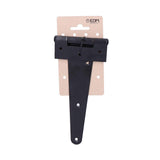 Pack De 3 Unidades - Bisagra En Forma De T 185 X 90 Mm De Hierro Negro Epoxy