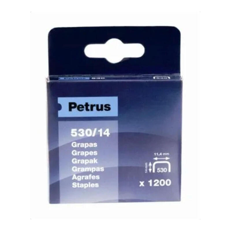 Pack De 3 Unidades - Caja 1200 Grapas Mod. 530/14mm 77517 Petrus