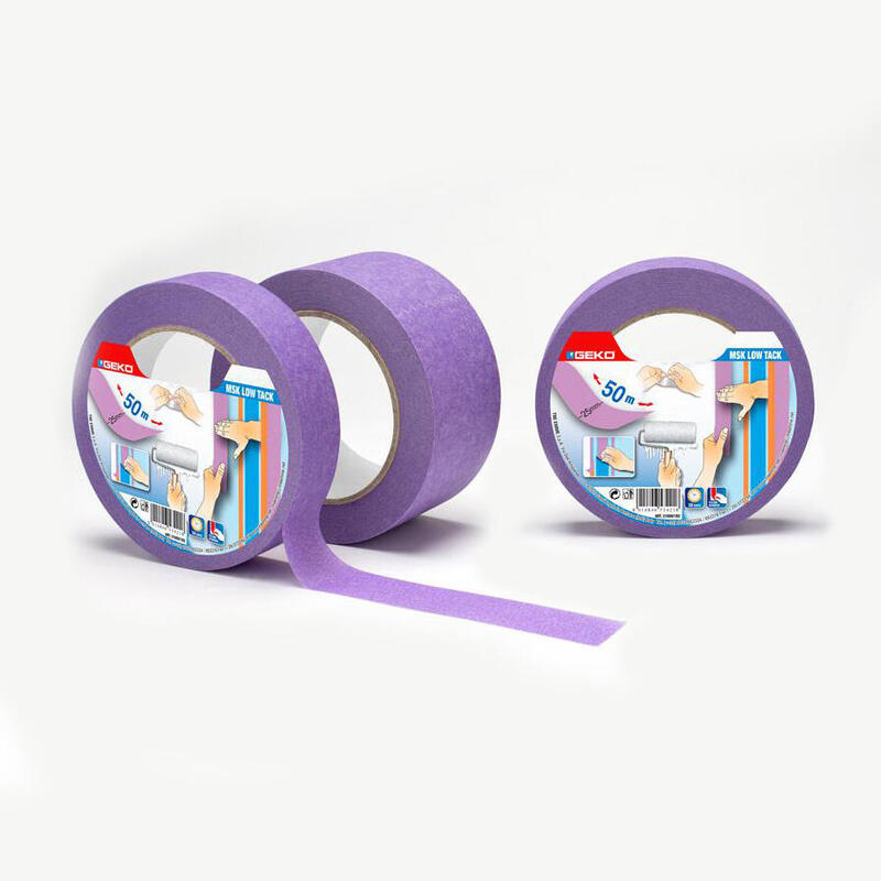 Pack De 3 Unidades - Cinta Masking Lila Baja Adhesividad Para Superficies Delicadas 25 Mm X 50 M