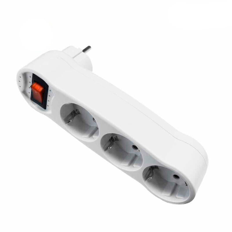 Pack De 3 Unidades - Clavija Triple Con Interruptor 4,8mm (Retractilado) Edm