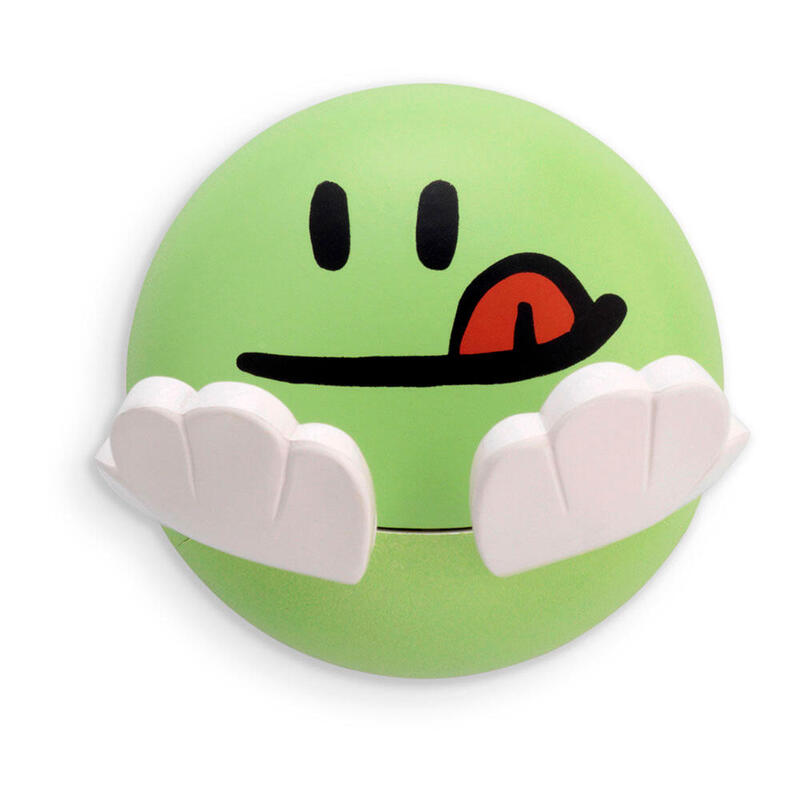 Pack De 3 Unidades - Colgador Adhesivo Infantil Diseño Cara Verde. Inofix