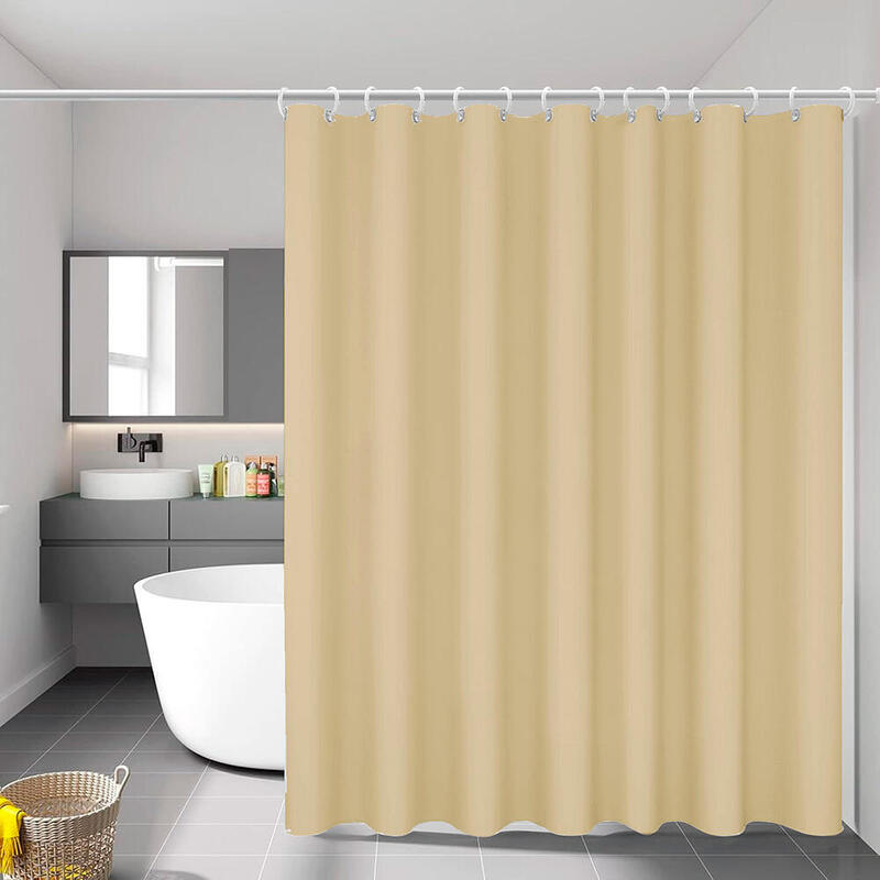 Pack De 3 Unidades - Cortina De Baño Basic Beige 140 X 180 Cm