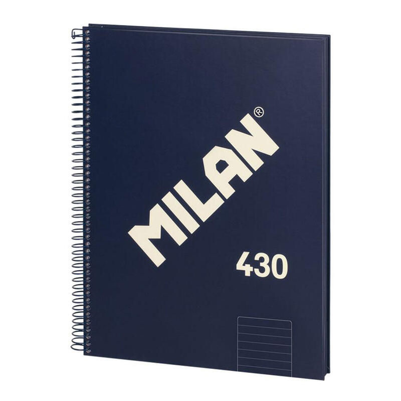 Pack De 3 Unidades - Cuaderno A4 Pautado (7mm) Azul Marino. Con Espiral.