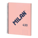 Pack De 3 Unidades - Cuaderno A4 Pautado (7mm) Rosa. Con Espiral.