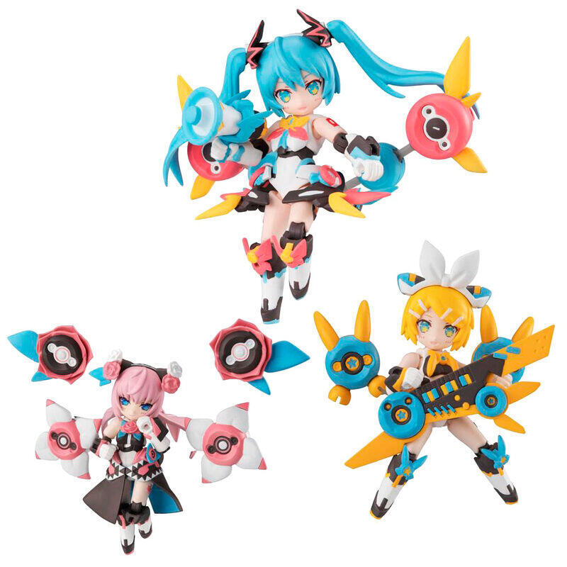 Pack De 3 Unidades - Figura Desktop Army Singer Hatsune Miku 8cm Surtido