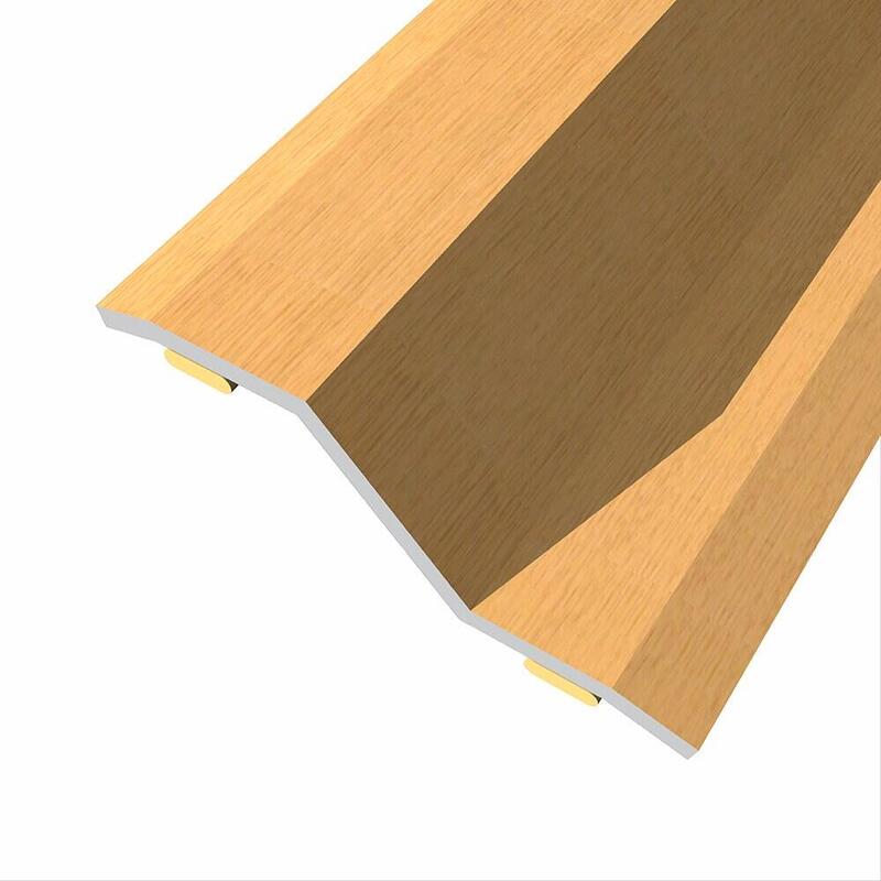 Pack De 3 Unidades - Junta De Acero Para Desnivel 8-14 Mm, Adhesiva, Flooring, Roble, 83 X 3,6 Cm