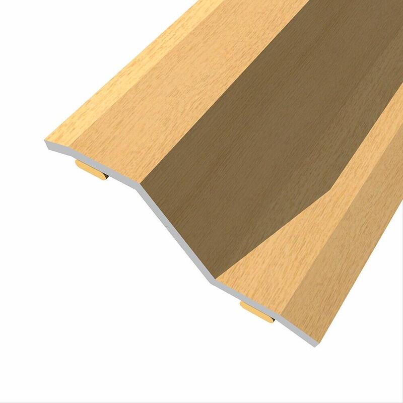 Pack De 3 Unidades - Junta De Acero Para Desnivel 8-14 Mm, Adhesiva, Flooring, Roble Rústico, 166 X 3,6 Cm