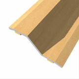 Pack De 3 Unidades - Junta De Acero Para Desnivel 8-14 Mm, Adhesiva, Flooring, Roble Rústico, 83 X 3,6 Cm