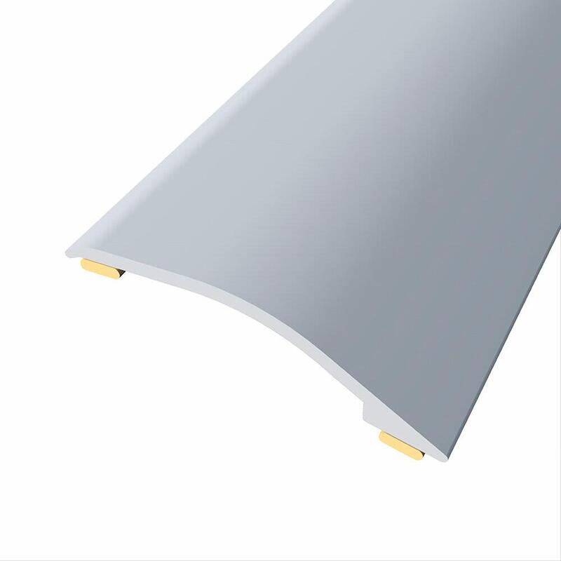 Pack De 3 Unidades - Junta De Aluminio Para Desnivel 3-12 Mm Adhesiva, Quick & Pro, Plata Mate, 83 X 3,8 Cm