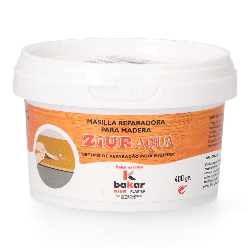 Pack De 3 Unidades - Masilla Reparadora Para Madera Ziur Aqua 400 Gr Pino