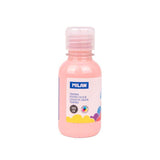 Pack De 3 Unidades Milan Botella De Tempera 125ml - Tapon Dosificador - Secado Rapido - Mezclable - Color Rosa Palido
