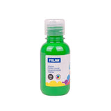 Pack De 3 Unidades Milan Botella De Tempera 125ml - Tapon Dosificador - Secado Rapido - Mezclable - Color Verde Claro