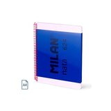 Pack De 3 Unidades Milan Cuaderno Espiral A4 80h 95gr 5x5mm Tapa Dura Colección Nata® 624 Since 1918 Azul