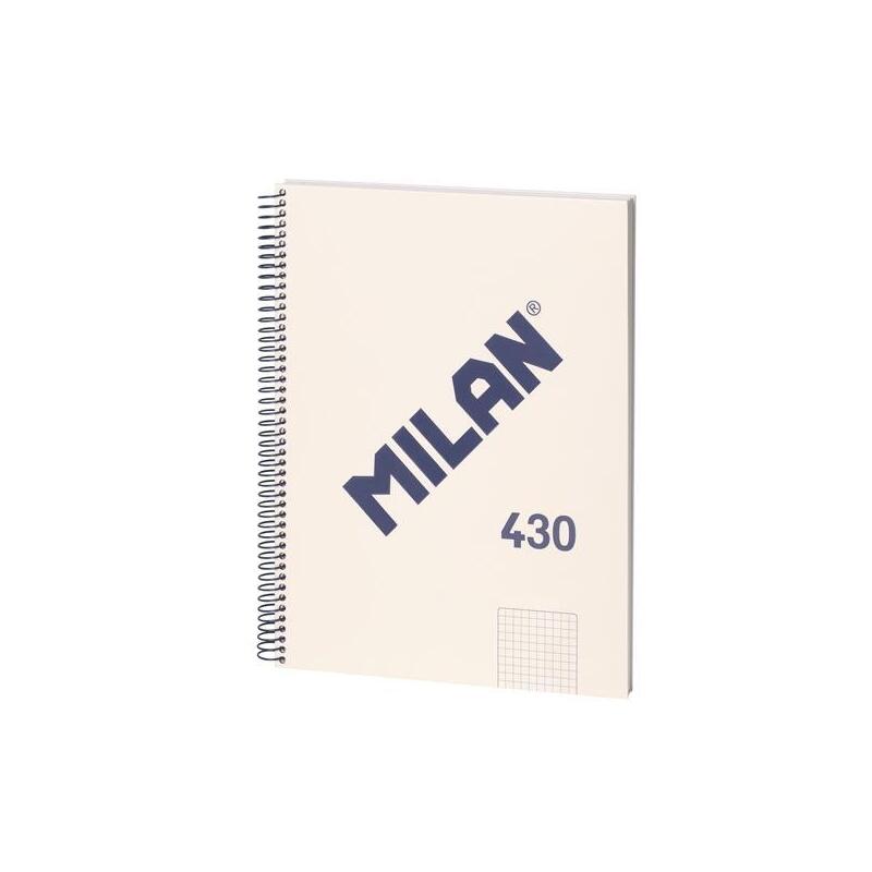 Pack De 3 Unidades Milan Libreta Con Espiral A4 80h Papel 95gr Cuadriculado 5x5mm Serie 1918 Beige
