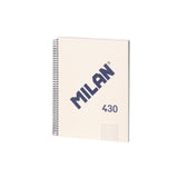Pack De 3 Unidades Milan Libreta Con Espiral A4 80h Papel 95gr Cuadriculado 5x5mm Serie 1918 Beige