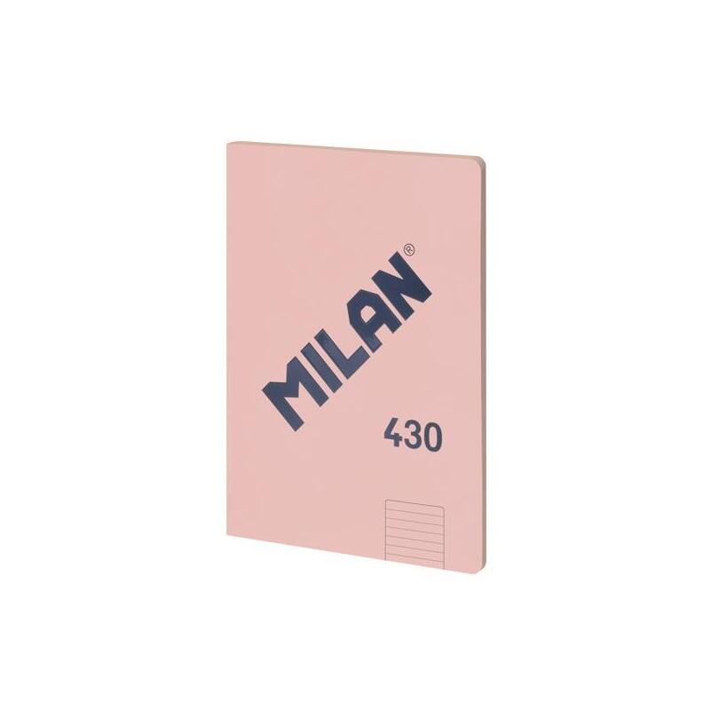 Pack De 3 Unidades Milan Libreta Encolada A4 48h Papel 95gr  1 Línea 7mm Serie 1918 Rosa
