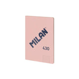 Pack De 3 Unidades Milan Libreta Encolada A4 48h Papel 95gr  1 Línea 7mm Serie 1918 Rosa