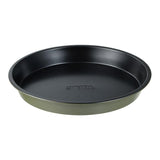 Pack De 3 Unidades - Molde Redondo De Acero Al Carbono, Para Horno, Experto, Verde Oliva, Ø25 X 3 Cm
