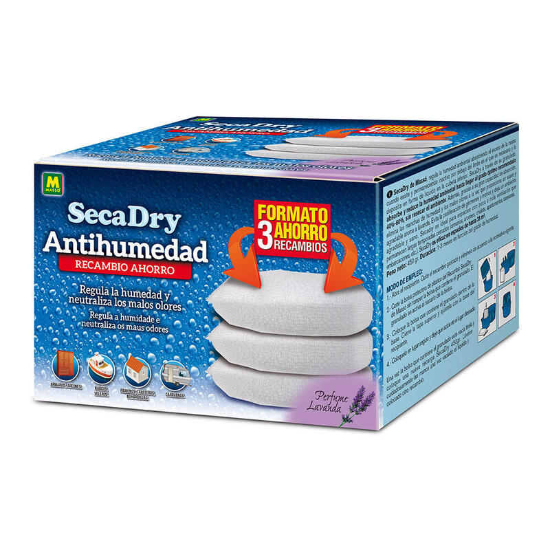 Pack De 3 Unidades - Pack Recambio Secadry Antihumedad 3 Unid. 231484 Masso