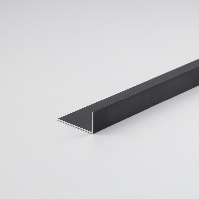 Pack De 3 Unidades - Perfil Bricolaje Ángulo L Aluminio Negro Mate 1000 X 20 X 10 Mm