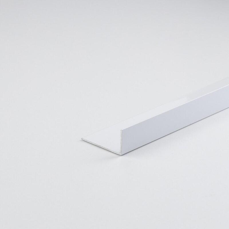Pack De 3 Unidades - Perfil Bricolaje Ángulo L Aluminio Pintado Blanco 1000 X 15 X 10 Mm