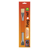 Pack De 3 Unidades - Pincel+ Rasqueta Para Quemador De Estufas De Pellet