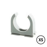 Pack De 3 Unidades - Soporte A Presion Lh Ø 20 Mm, Gris, 5 Unidades