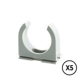 Pack De 3 Unidades - Soporte A Presion Lh Ø 20 Mm, Gris, 5 Unidades