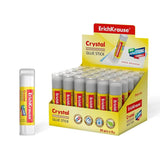 Pack De 30 Unidades Erichkrause Crystal - Pegamento En Barra Super Fuerte Y Transparente - Base Pvp - Consumo Economico - Adhesion Rapida Y Fiable - Color Transparente