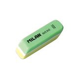 Pack De 30 Unidades Milan Nata 6030 Goma De Borrar Biselada Bicolor - Plastico - No Daña El Papel - Colores Surtidos
