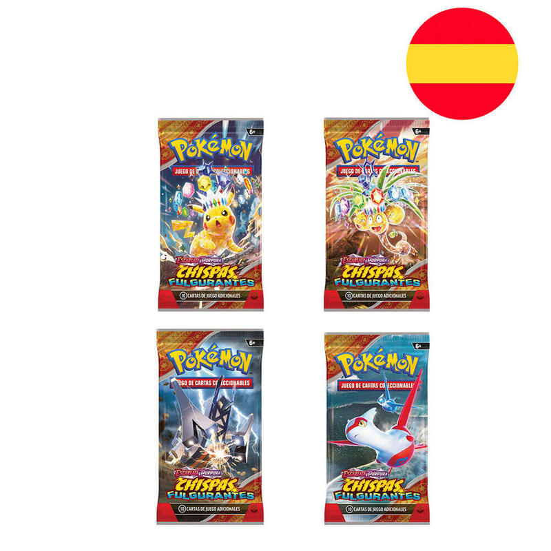 Pack De 36 Unidades - Sobre Juego Cartas Coleccionables Sv08 Pokemon Español Surtido